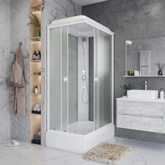 Душевая кабина Niagara Promo P110/80/26Q/MT 110x80 стекла матовые, профиль белый