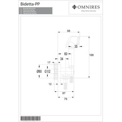 Гигиенический душ Omnires BIDETTA-PPCR хром Гигиенический душ Omnires BIDETTA-PPCR хром