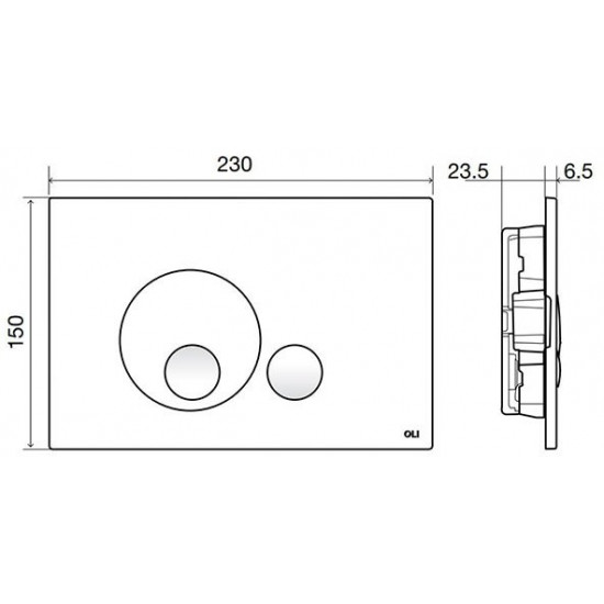 Инсталляция OLI 80 механическая (600151) + клавиша Globe хром (152950)