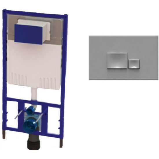 Инсталляция для унитаза Isvea 52AL0102IK с клавишей матовый хром Инсталляция для унитаза Isvea 52AL0102IK с клавишей матовый хром