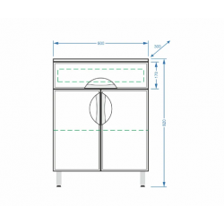 Комод Vako Ника 60 1 ящик, белый