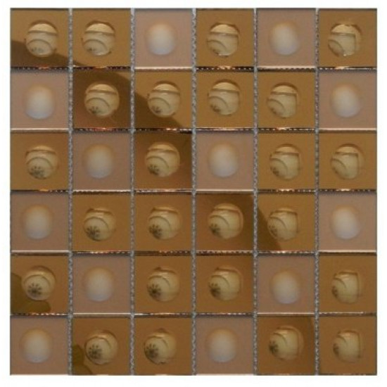 Мозаика Liya Mosaic Bronze-M Round 30 x 30 зеркальная
