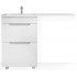 Тумба под стиральную машину Raval Forte 120 напольная белая левая