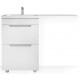 Тумба под стиральную машину Raval Forte 120 напольная белая левая
