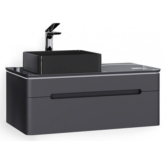 Тумба под умывальник Jorno Shine 100 антрацит