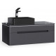 Тумба под умывальник Jorno Shine 100 антрацит