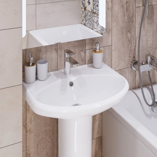 Умывальник пьедестальный Sanita Самарский 57 белый