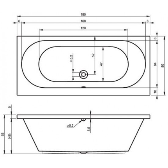 Ванна акриловая Riho Carolina 180x80