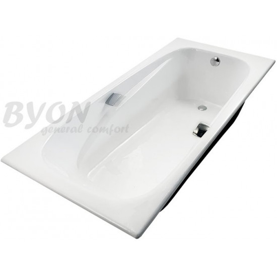 Ванна чугунная Byon Ide 180x85 с ножками и ручками белая