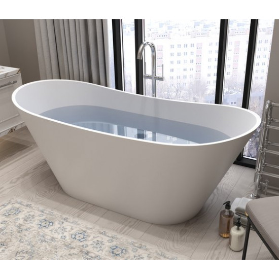 Ванна каменная Holbi Afina 161x66 SWG белая глянцевая