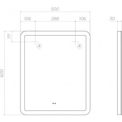 Зеркало Vigo Classic 50x60 с подсветкой и бесконтактным управлением