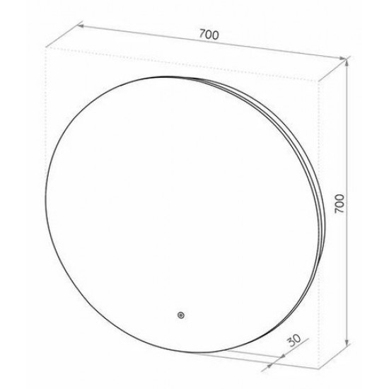 Зеркало Континент Ajour ECO LED D700 с подсветкой и сенсорным управлением