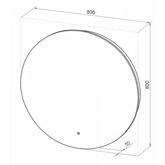 Зеркало Континент Ajour ECO LED D800 с подсветкой и сенсорным управлением