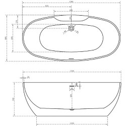 Акриловая ванна Abber AB9323 170x80 белая