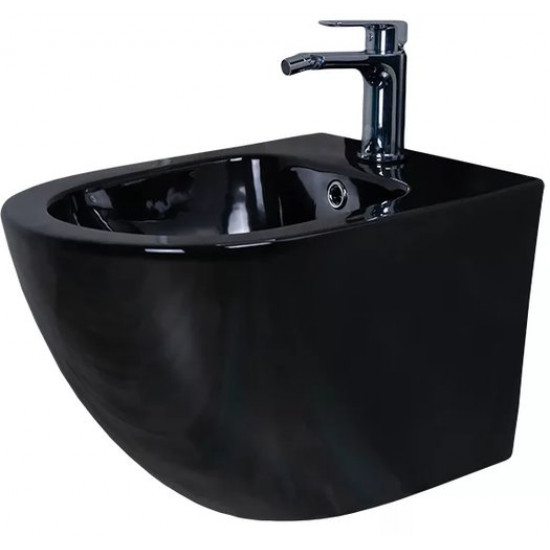 Биде подвесное GID BDP-96BL 37x48 черный глянцевый