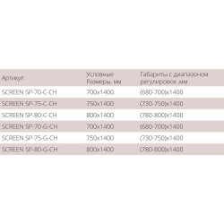 Боковая часть GoodDoor SCREEN SP-75-C-CH 75x140