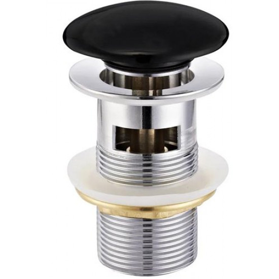 Донный клапан Roxen P01B с переливом, черный