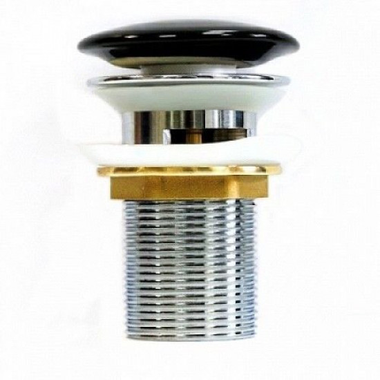 Донный клапан Roxen P01B с переливом, черный