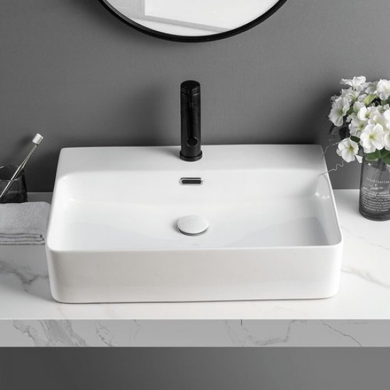 Донный клапан Roxen P01W с переливом, белый