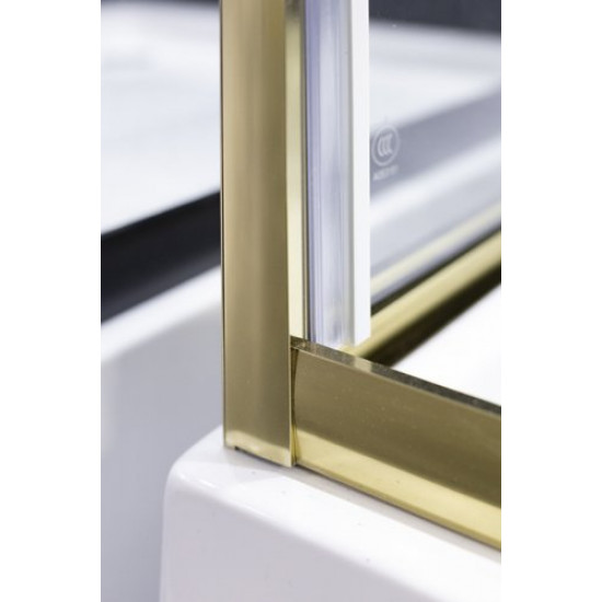 Душевая дверь Niagara NG-42-9AG 90x195 стекла прозрачные, профиль золото