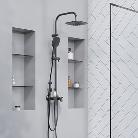 Душевая система Damixa Apollo DX220920300 черный матовый