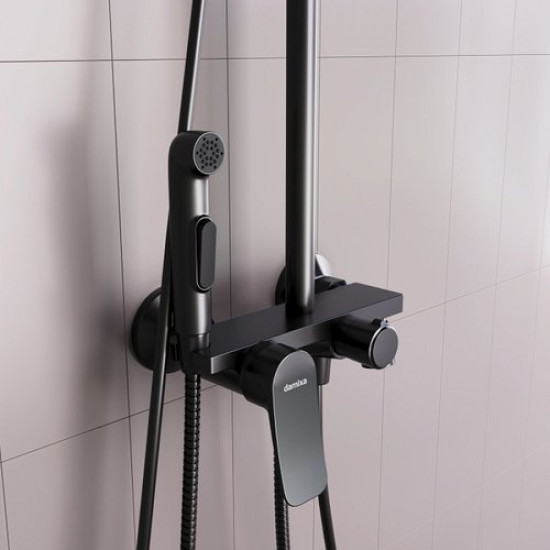 Душевая система Damixa Apollo DX220920300 черный матовый