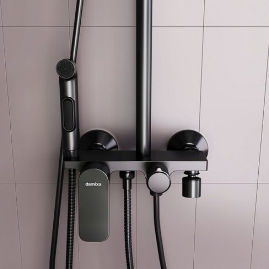 Душевая система Damixa Apollo DX220920300 черный матовый