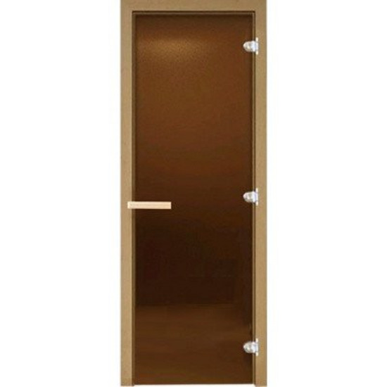 Дверь для сауны Doorwood 70x190 (бронза матовая), коробка Осина Дверь для сауны Doorwood 70x190 (бронза матовая), коробка Осина