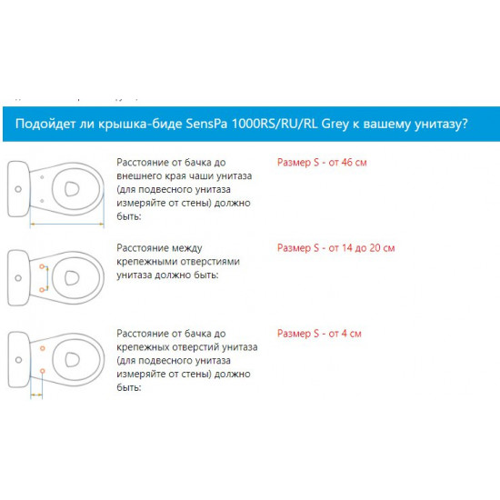 Электронная крышка-биде SensPa JK-1000RS Grey