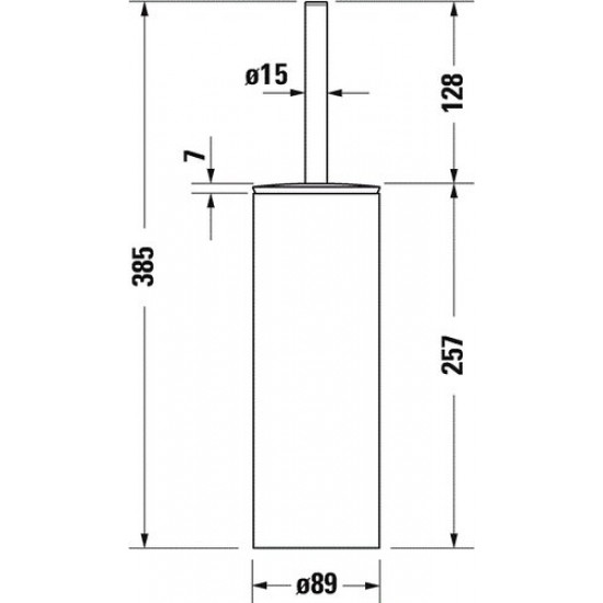 Ерш для туалета Duravit D-Code 99281000 напольный, хром Ерш для туалета Duravit D-Code 99281000 напольный, хром