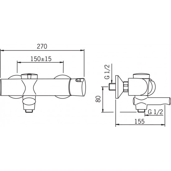 Смеситель для ванны Oras Eterna 6375U