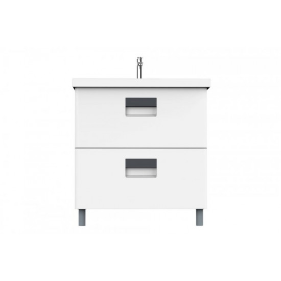 Тумба под  умывальник АВН 80 Сорренто 115.03 белый/серый