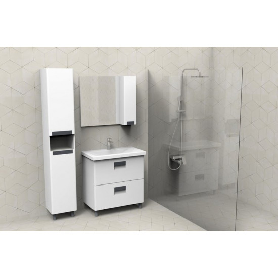 Тумба под  умывальник АВН 80 Сорренто 115.03 белый/серый