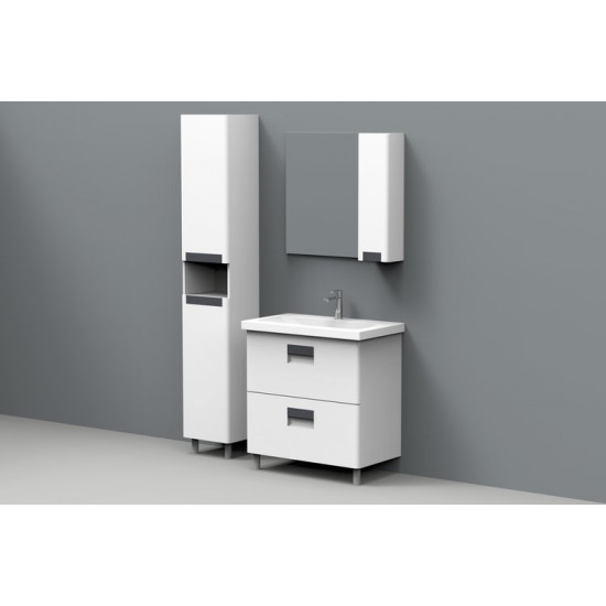 Тумба под  умывальник АВН 80 Сорренто 115.03 белый/серый