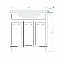 Тумба под умывальник Vako Венеция 80 белый