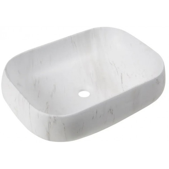 Умывальник накладной Cerutti SPA CR0086 MMW1 56,5x40 мрамор белый матовый