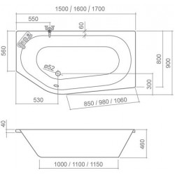 Ванна акриловая Roth (Roltechnik) Activa Neo 170x90 (левая)