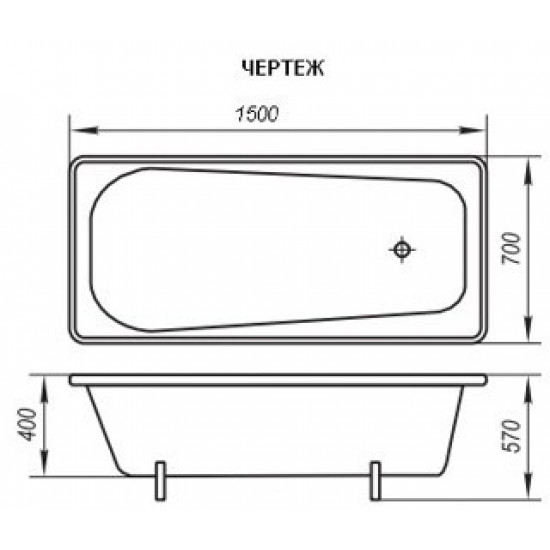 Ванна стальная ВИЗ Antika 150x70 с ножками