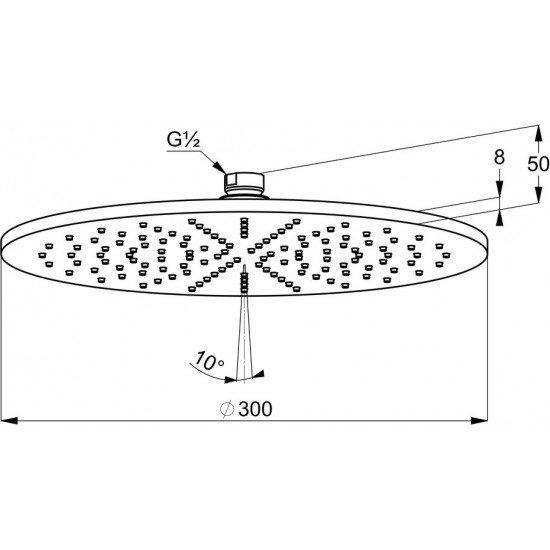 Верхний душ Kludi A-QA 6433005-00 хром Верхний душ Kludi A-QA 6433005-00 хром