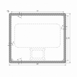 Зеркало Dreja TINY 70/80 99.9025 с LED подсветкой