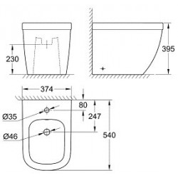 Биде Grohe Euro Ceramic 39340000 37,4x54 Биде Grohe Euro Ceramic 39340000 37,4x54