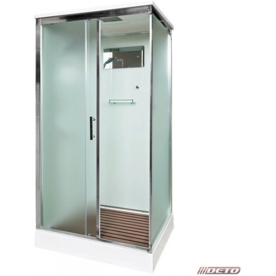 Душевая кабина Deto D119S 110x90 стекла матовые, профиль хром