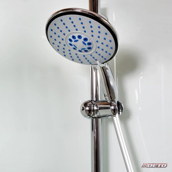 Душевая кабина Deto D119S 110x90 стекла матовые, профиль хром