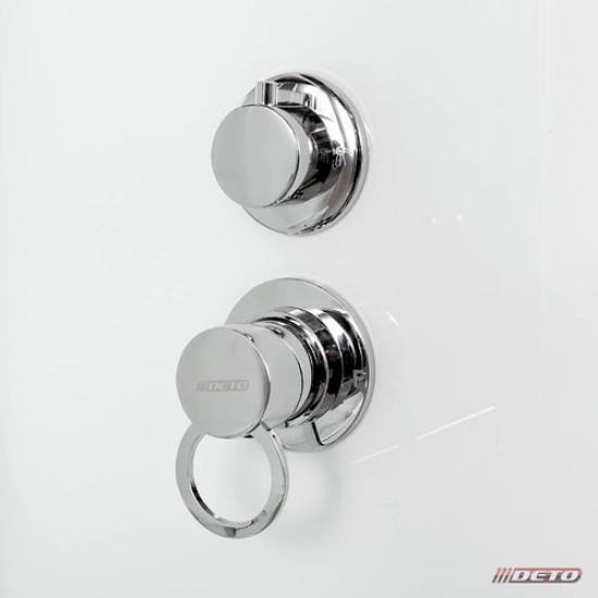 Душевая кабина Deto D119S 110x90 стекла матовые, профиль хром