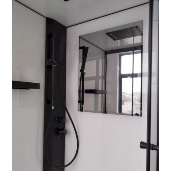 Душевая кабина Esbano ESM-129 CKR 120x90 правая, стекла прозрачные, профиль черный