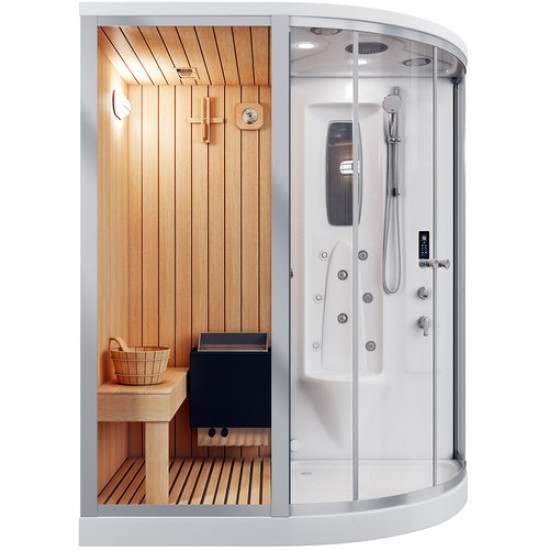 Душевая кабина Tiko-Teymi Lina T00101L 180x110 левая с финской сауной и турецкой баней