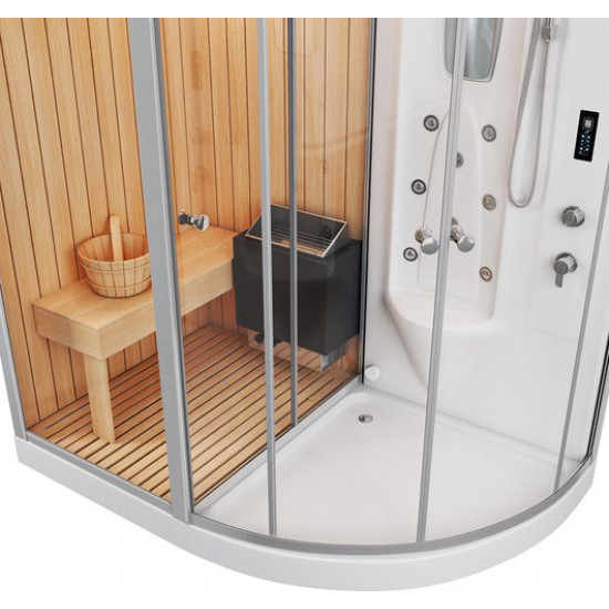 Душевая кабина Tiko-Teymi Lina T00101L 180x110 левая с финской сауной и турецкой баней
