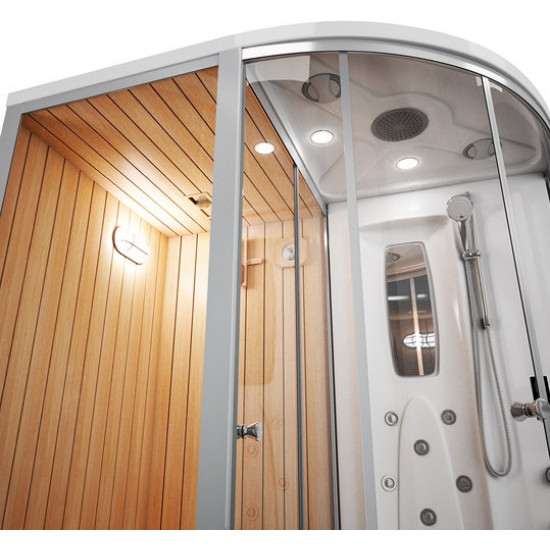 Душевая кабина Tiko-Teymi Lina T00101L 180x110 левая с финской сауной и турецкой баней