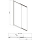 Душевая шторка Adema NFA-612 80x140 прозрачное стекло / профиль хром