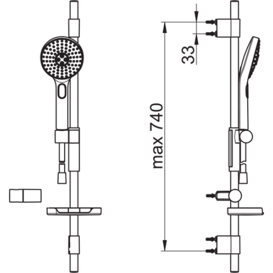 Душевой комплект Oras Hydractiva 423